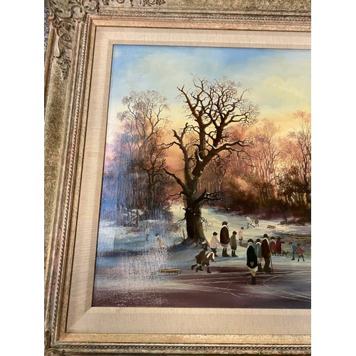 113 - Original “Braaq” oil on canvas, signed braaq ANN’ to lower left. A rare example showing the artist a... 