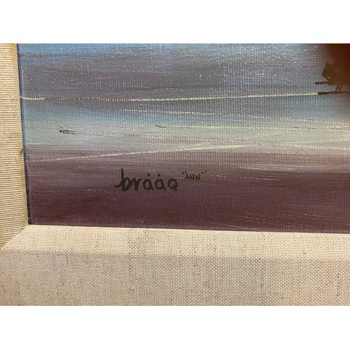 113 - Original “Braaq” oil on canvas, signed braaq ANN’ to lower left. A rare example showing the artist a... 