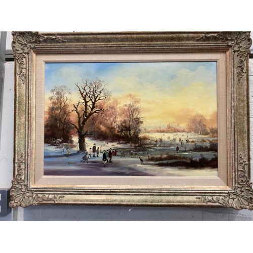 113 - Original “Braaq” oil on canvas, signed braaq ANN’ to lower left. A rare example showing the artist a... 