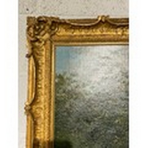 112 - Gilt framed oil on canvas attributed to HENDRIK JOZEF FRANCISCUS VAN DER POORTEN (Belgian 1789-1874)... 