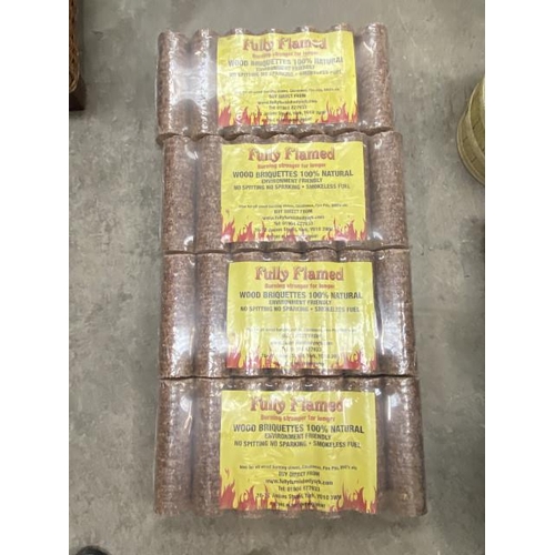 121 - 4 bags of 100% natural briquettes with certificate of analysis results