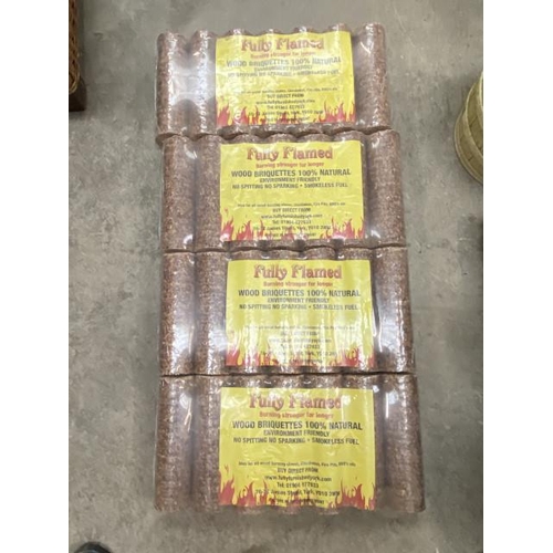 123 - 4 bags of 100% natural briquettes with certificate of analysis results