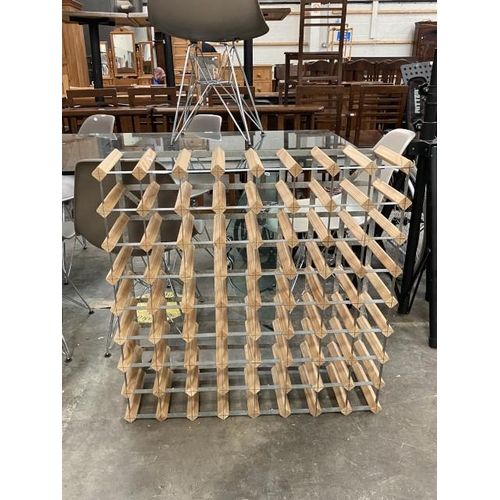 141 - 64 bottle wine rack 82H 82W 23D