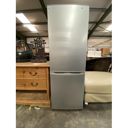 145 - Modern grey fridge/freezer 144H 50W 55D