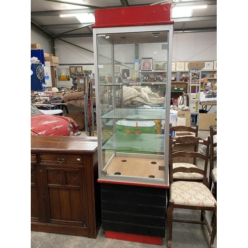 162 - Shop display cabinet 197H 61W 61D (no keys)