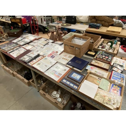 196 - Large collection of first day covers, stamp albums, loose stamps, stamp & FDC collectors books etc. ... 