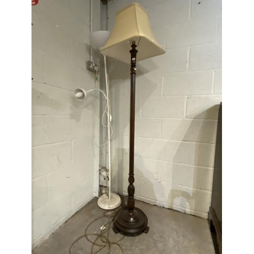 22 - Mahogany standard lamp 155H