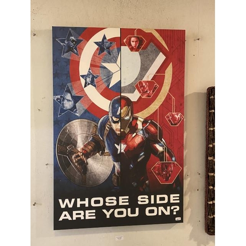 233 - Marvel 'Avengers Civil War' canvas print 60x90cm