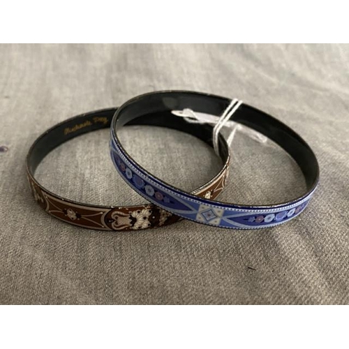 253 - Two Michaela Frey enamel bangles