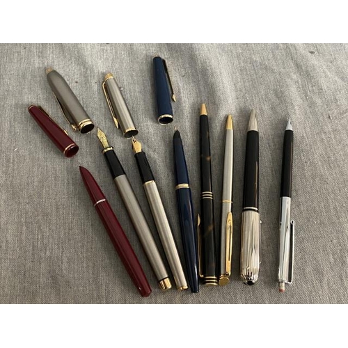 268 - 8 pens inc. Parker 17 Lady, Papermate pencil, Waterman fountain pen, Cross fountain pen, Parker foun... 