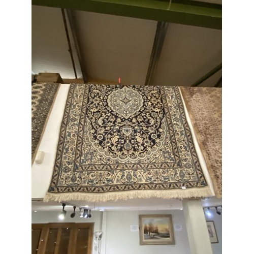 32 - Persian Nain silk, wool & cotton rug 236 x 160cm