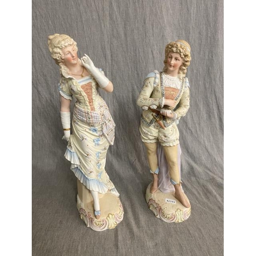 323 - Two bisque figurines 42H