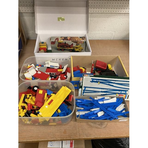 351 - Quantity of playworn Lego including System 376 with box and instructions, Lego train and track with ... 