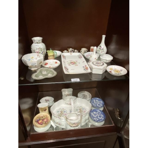 363 - Collection of china inc. Aynsley, Royal Worcester, Minton, Wedgwood, crested ware etc.