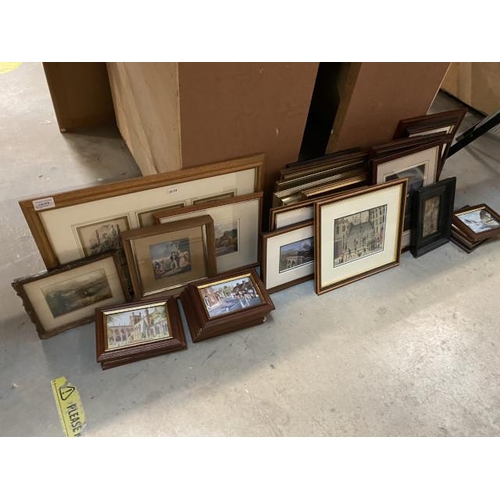 415 - Assorted framed pictures and prints including a 19th century print 