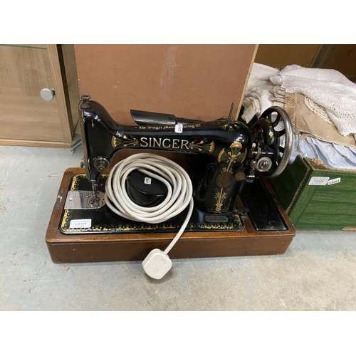 418 - Singer F5061346 sewing machine with foot pedal (converted to electric)