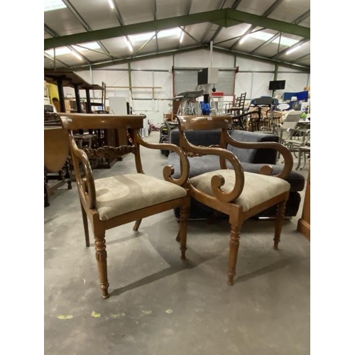 45 - Pair of Regency mahogany armchairs 54W