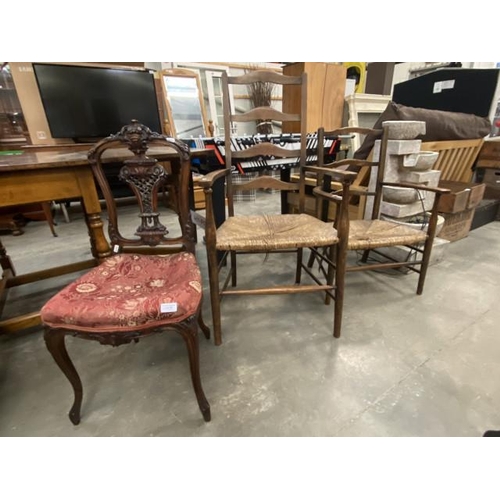 82 - 3 antique chairs