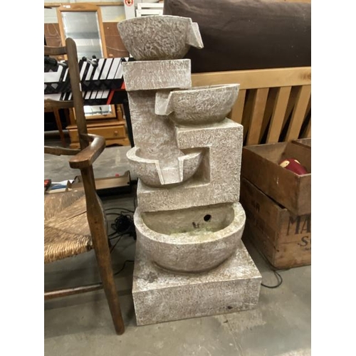 83 - Resin garden water feature with pump 86cm high