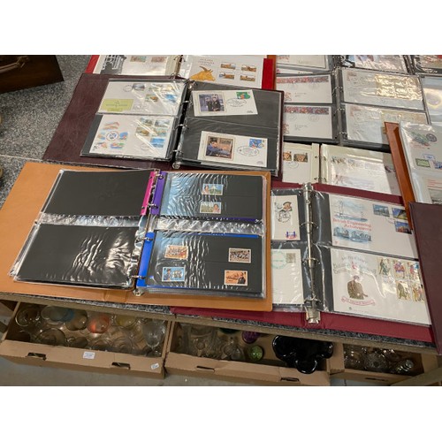 196 - Large collection of first day covers, stamp albums, loose stamps, stamp & FDC collectors books etc. ... 