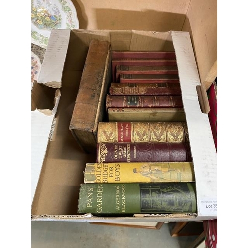 388 - 14 books inc. Pan's Garden, Oliver Twist Great Expectations, Dickens, Macaulay Essays, Vanity Fair T... 