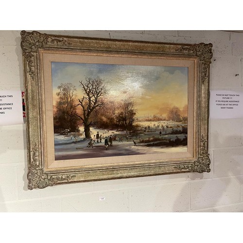 28 - Original “Braaq” oil on canvas, signed braaq ANN’ to lower left. A rare example showing the artist a... 