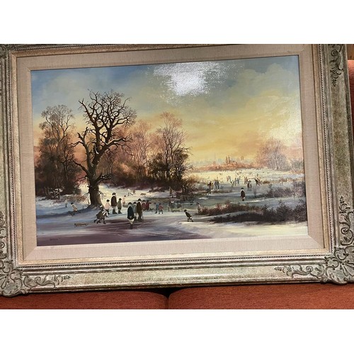 28 - Original “Braaq” oil on canvas, signed braaq ANN’ to lower left. A rare example showing the artist a... 