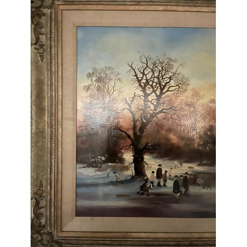 28 - Original “Braaq” oil on canvas, signed braaq ANN’ to lower left. A rare example showing the artist a... 