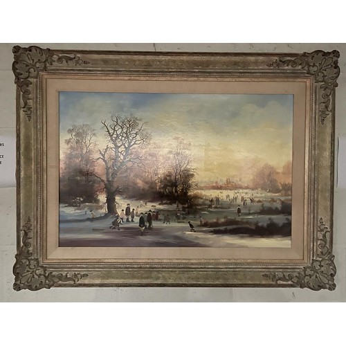 28 - Original “Braaq” oil on canvas, signed braaq ANN’ to lower left. A rare example showing the artist a... 