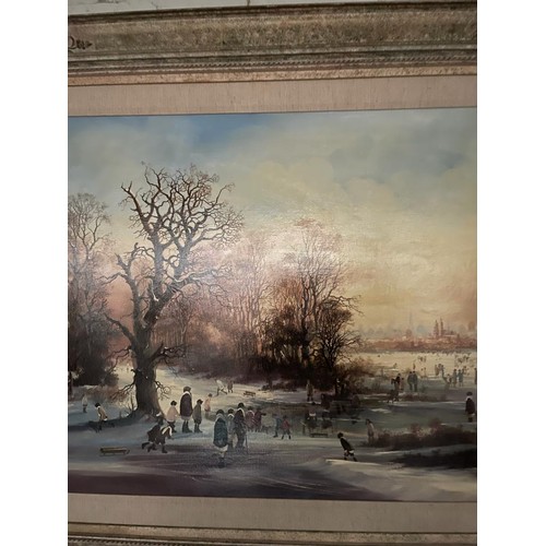 28 - Original “Braaq” oil on canvas, signed braaq ANN’ to lower left. A rare example showing the artist a... 