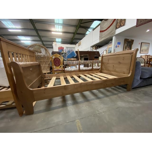 102 - Pine single bed frame with lats