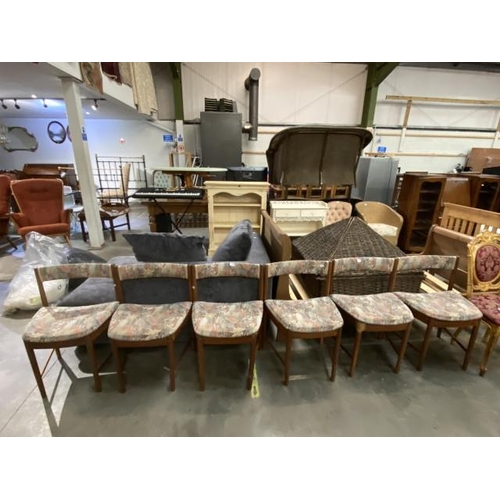 120 - 6 mid century teak McIntosh chairs