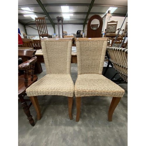 137 - Pair of sea grass side chairs 47W