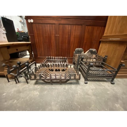 42 - 4 cast fire grates 17H 58W 32D, 15H 72W 35D, 31H 49W 34D & 30H 40W 32D etc