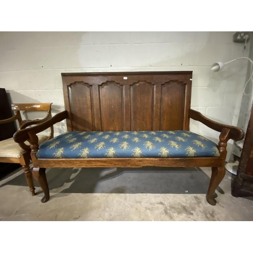 65 - Georgian oak settle 150W