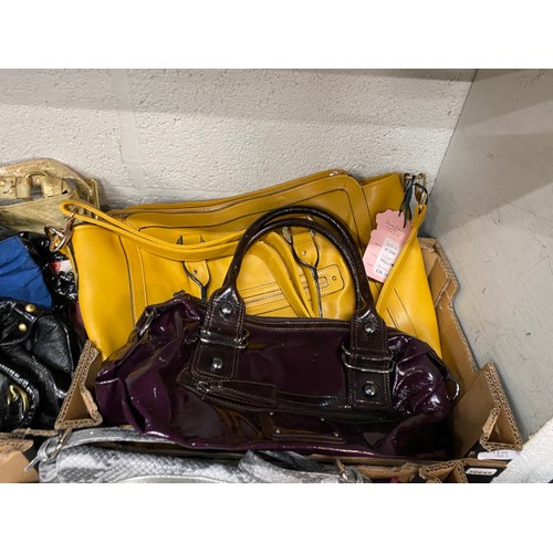 381 - 4 boxes of assorted ladies handbags including Jasper Conran Jeans, Anna Smith, Domo, Monsoon Accesso... 