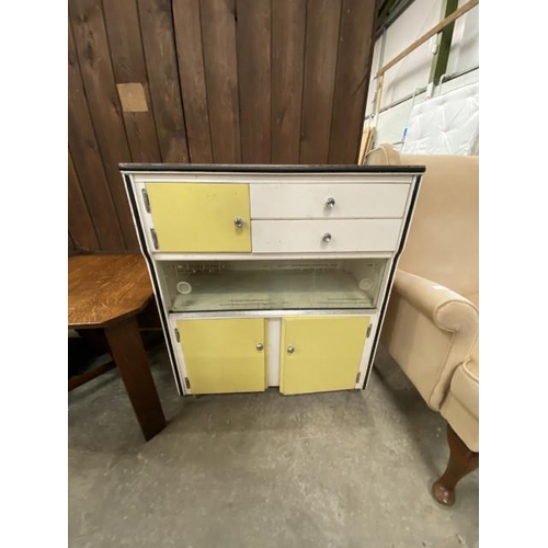 143 - 1960’s Fortress Kitchen Furniture Formica unit 89H 77W 40D