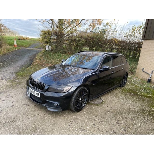 180 - VN60 EKM BMW 320D Sport Plus Edition estate car in black. 5 doors, diesel, 1995CC. Date of first reg... 