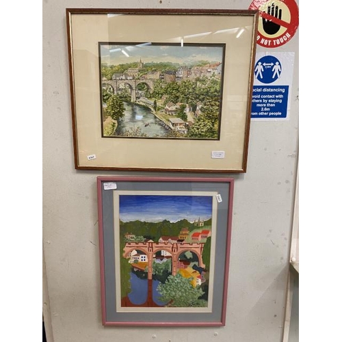 190 - Two framed watercolours of Knaresborough 46 x 53cm & 42 x 52cm