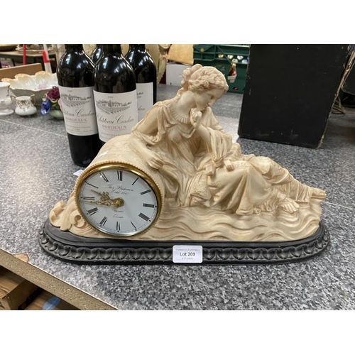 209 - Classical figurine mantle clock