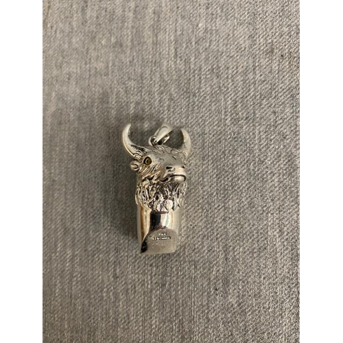 267 - Silver Ox Bull whistle