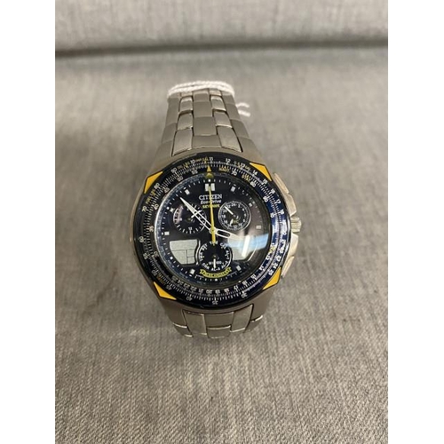 272 - Citizen Eco-Drive Skyhawk watch (C650-T000959 Y) sold as seen