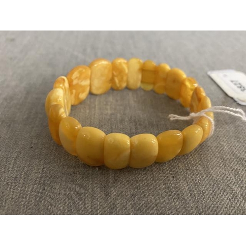 274 - Butterscotch/ egg yolk amber bracelet