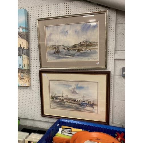 354 - Two watercolours by Michele Tramontana one titled 