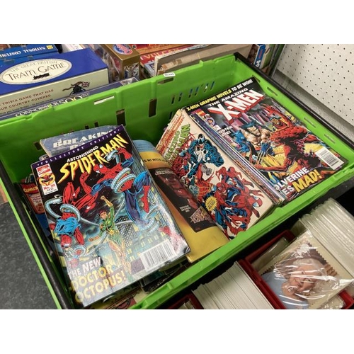 357 - Crate of 1980's, 90's & early 2000's comics inc. Marvel, Manga, Malibu etc. (used/ worn condition)