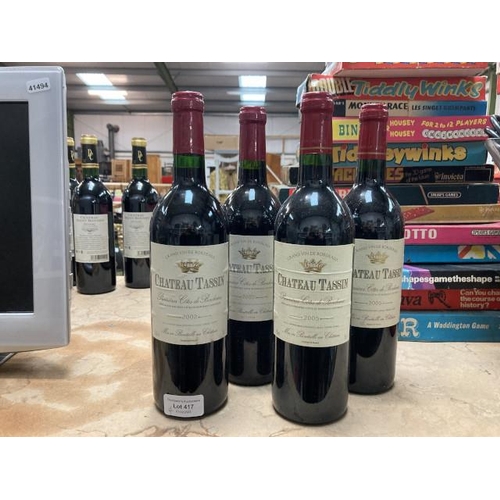 417 - 4 75cl bottles Chateau Tassin Bordeaux (2 @ 2002, 2 @ 2005)