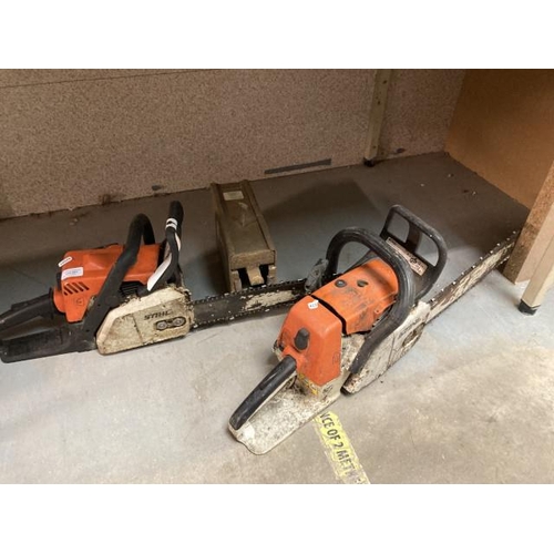 437 - STIHL MS170 chainsaw, STIHL MS260 chainsaw & gun lock by Gunmate with one key