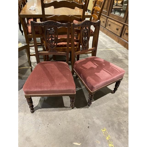 76 - Pair of Victorian nursing chairs 44W