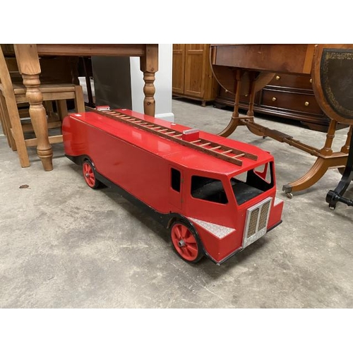 93 - Handmade “Fire Engine” 35H 116W 36D