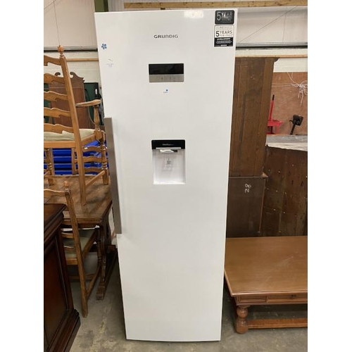 95 - Grundig upright fridge with water dispenser 183H 59W 61D